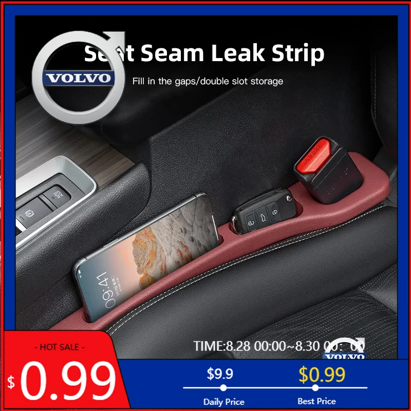 

Центральные колпачки для колес, 2 шт., заполняющая полоса для автомобильных сидений, герметичные аксессуары для хранения для Volvo XC90 V90 V60 XC60 V40 S80 S60 S90 C40