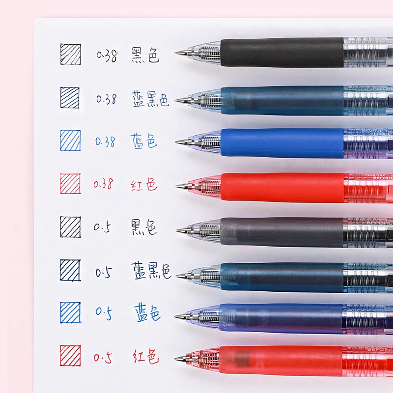 UNI Gel Pen UMN-105 Press The Pen Bullet Tip UMN-138 Student Special 0.38mm To Take Notes 0.5mm Business Office Signature Pen