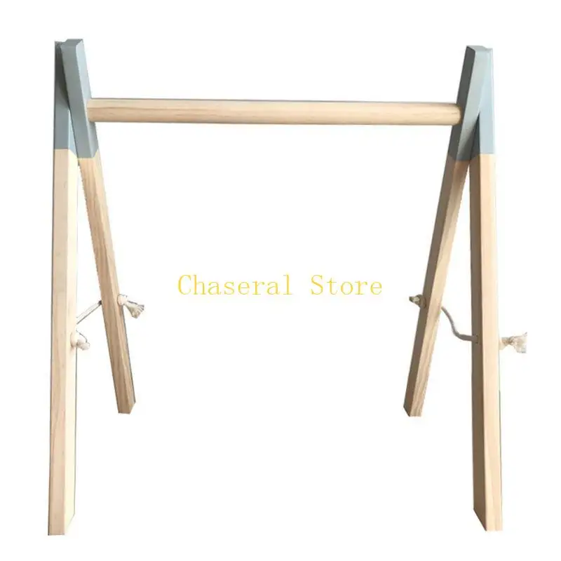 E7CE Nordic Simple Wooden Children Room Decorations Newborn Baby Fitness Rack Kids