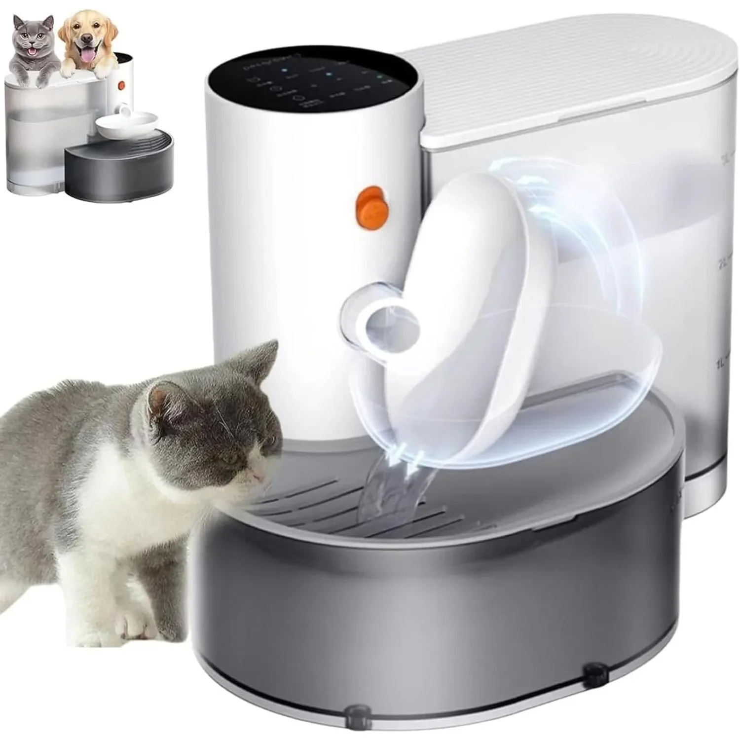 

3L/100oz Smart Pet Drink Fountain Dump Cat Water Dispenser Running Water Rechargeable Automatic Water Dispenser For Pet Dogs