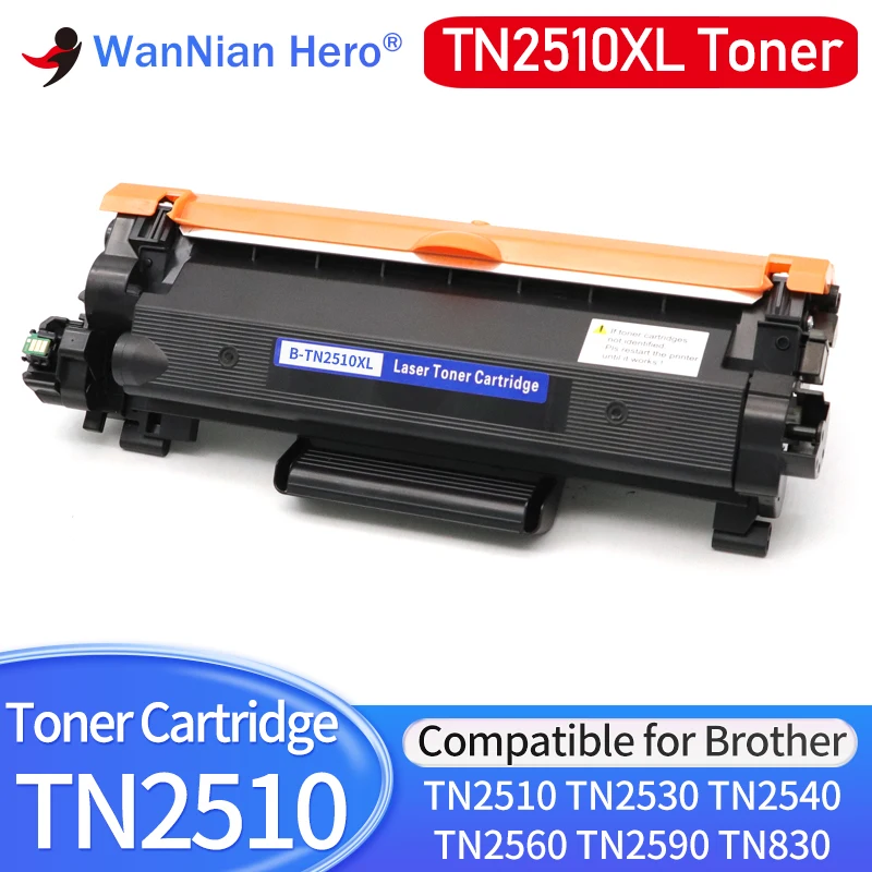 

Новый 1 шт. картридж с тонером TN2510 TN2510XL TN2530XL TN830XL TN2590 TN2560 TN2540 для принтера Brother HL-L2400DW L2600D L2445 L2460