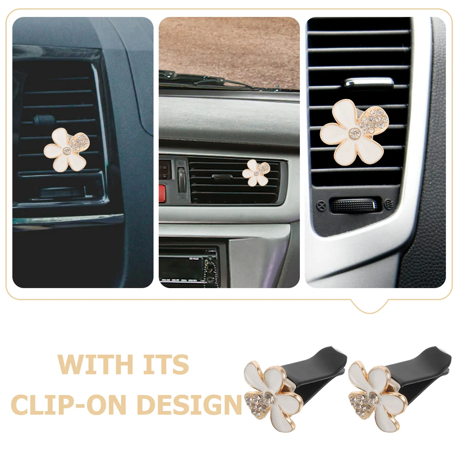 

Набор из 3 автомобильных ароматизаторов-цветов для вентиляционных отверстий, клипсы для дефлектора кондиционера, декоративные диффузоры для автомобиля, для женщин