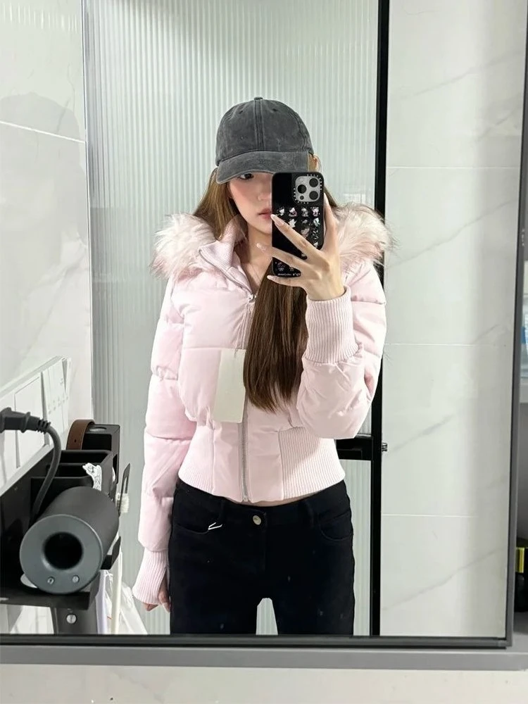 Y2K американское винтажное пальто с длинным рукавом, куртка с воротником из искусственного меха, женская повседневная субкультура, однотонное пальто в стиле панк, уличная одежда, осень