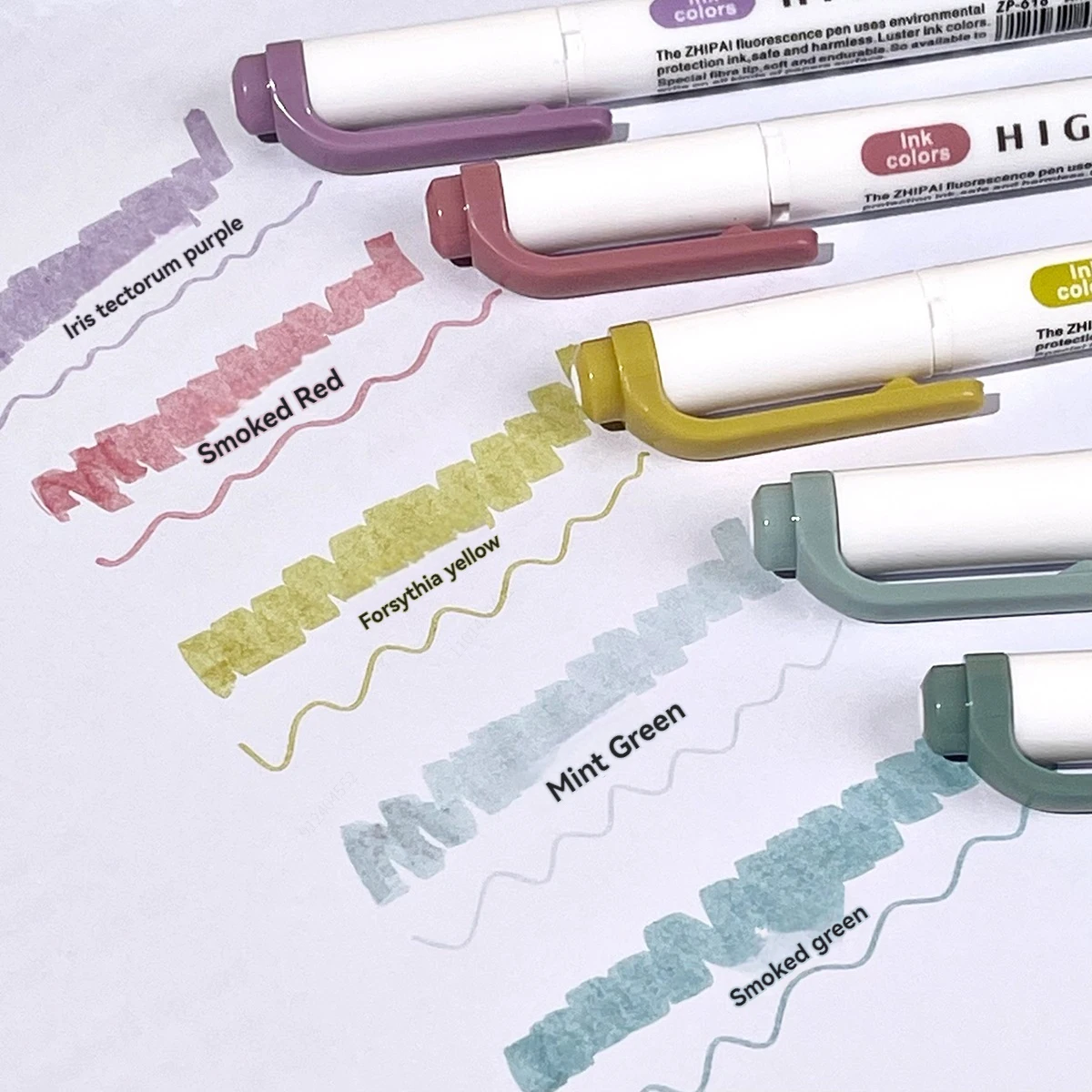 

Набор из 5 штук - Быстросохнущие, идеально подходят для учебы, заметок и творчества, маркеры с двойными наконечниками, разноцветные флуоресцентные.