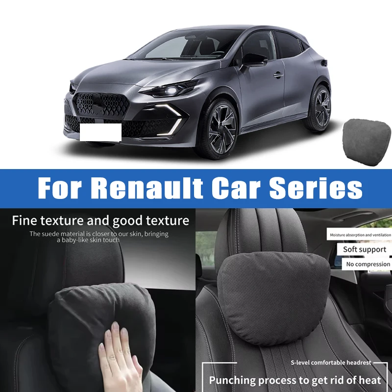 

Top Quality Car Headrest Neck Support Seat Soft Neck Pillow Breathable For Renault Clio Megane Koleos Kadjar Captur Scenic