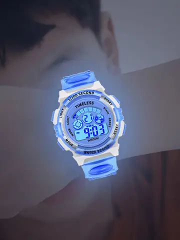 Kids Electronic Watches Color Luminous Dial Life Waterproof Multi Function Luminous Aalarm Clocks Watch For Boys And Girls