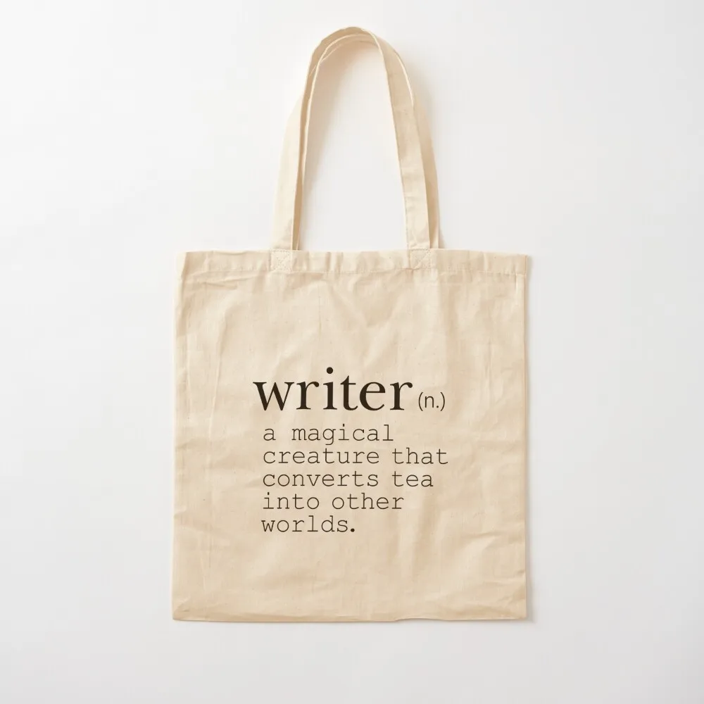 Writer Definition - Convert Tea into Worlds Tote Bag shopper bags foldable reusable bag Canvas Tote Bag