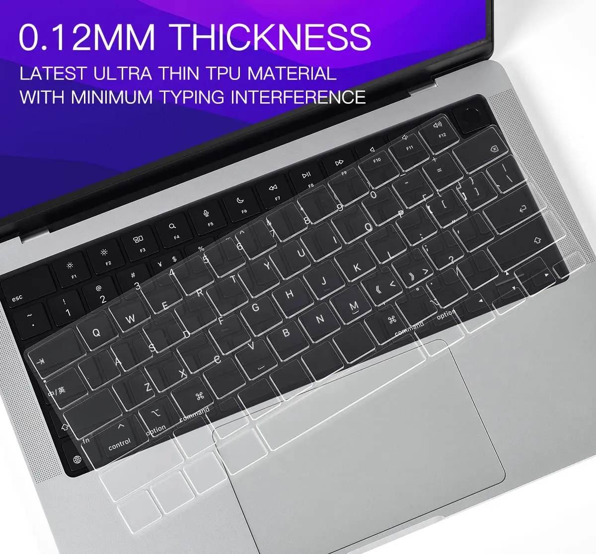 for 2022 Released MacBook Air 13 13.6”M2 Chip & MacBook Pro 14”A2442 & 16” A2485 M1 Max/Pro TPU Keyboard Cover Skin Accessories