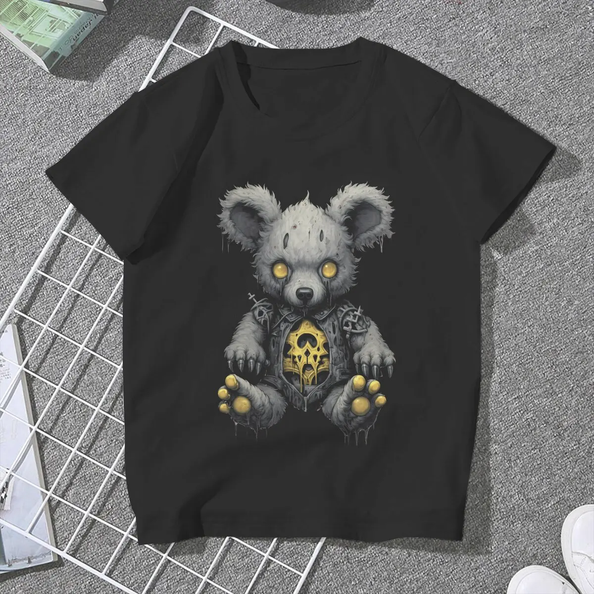 Teddy Robot Women T Shirt Clockwork Teddy Female Tops Polyester Harajuku Kawaii Y2k Tees Ladies Tshirt