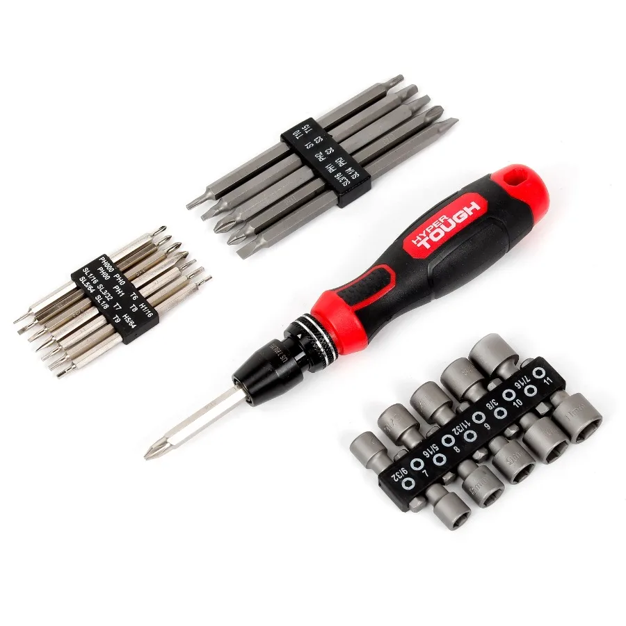 

24-Piece Quick-Load Screwdriver Set for Precision Electronics Repair and Automotive Maintenance Features Rapid Load Mechanism E