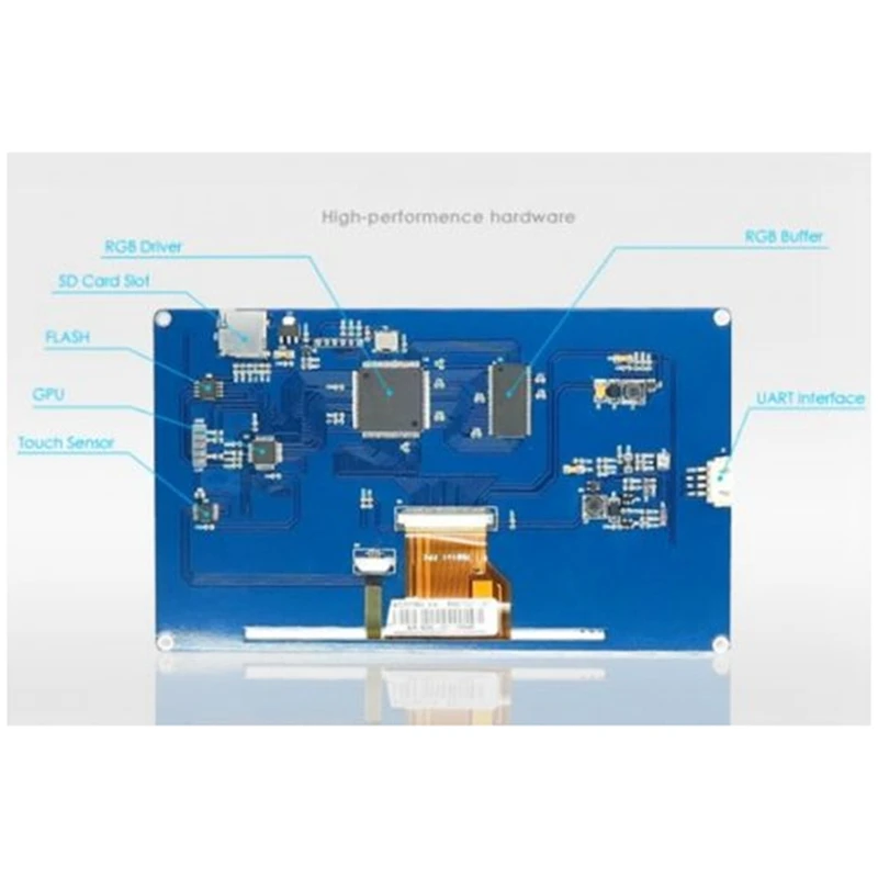 HMI LCD Touch Display NX8048T070 7-Inch Human-Machine Interface HMI Resistive Display Enhanced Series