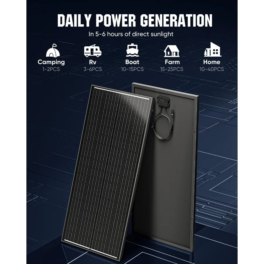 18BB 200 واط 12 فولت 24 فولت مجموعة اللوحة الشمسية مع 2 قطعة 100 واط NType لوحات 30A PWM جهاز التحكم في الشحن YBranch كابلات ZBrackets ل RV تخييم