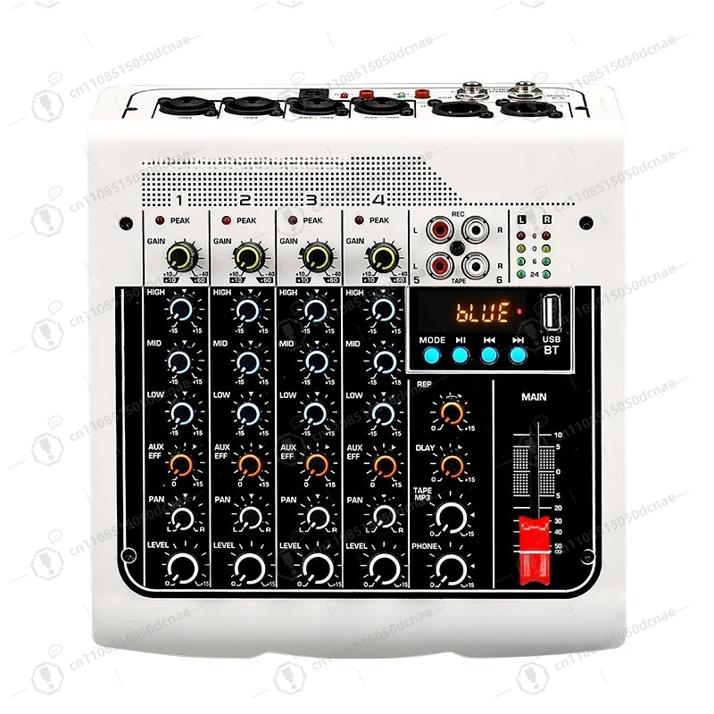 6 Channel Audio Mixer with USB MP3 Bluetooth MX400 for Stage Wedding Live Performance