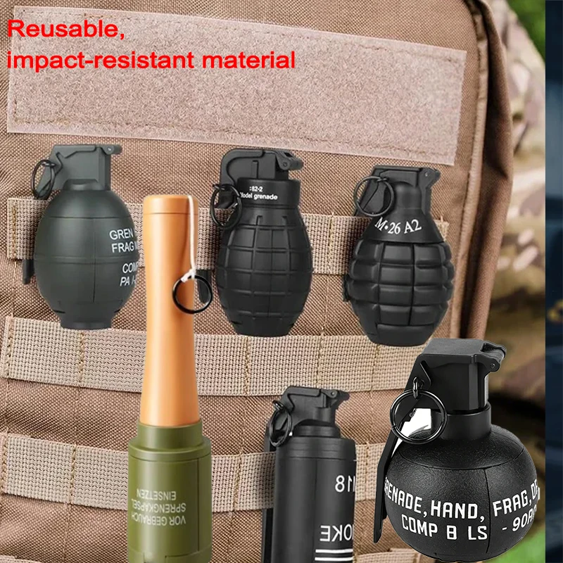 

RF-Nylon Impact Resistant Reusable Grenade Model Multi Styles Outdoor Shooting Game Toy Prop