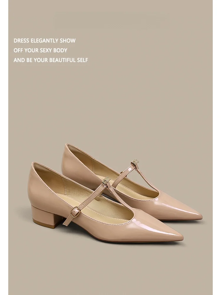 nude-mary-jane-low-heel-women's-oes-soft-bot-thi-heel-faionable-patent-leather-for-skirts-pointed-toe-spring-autumn