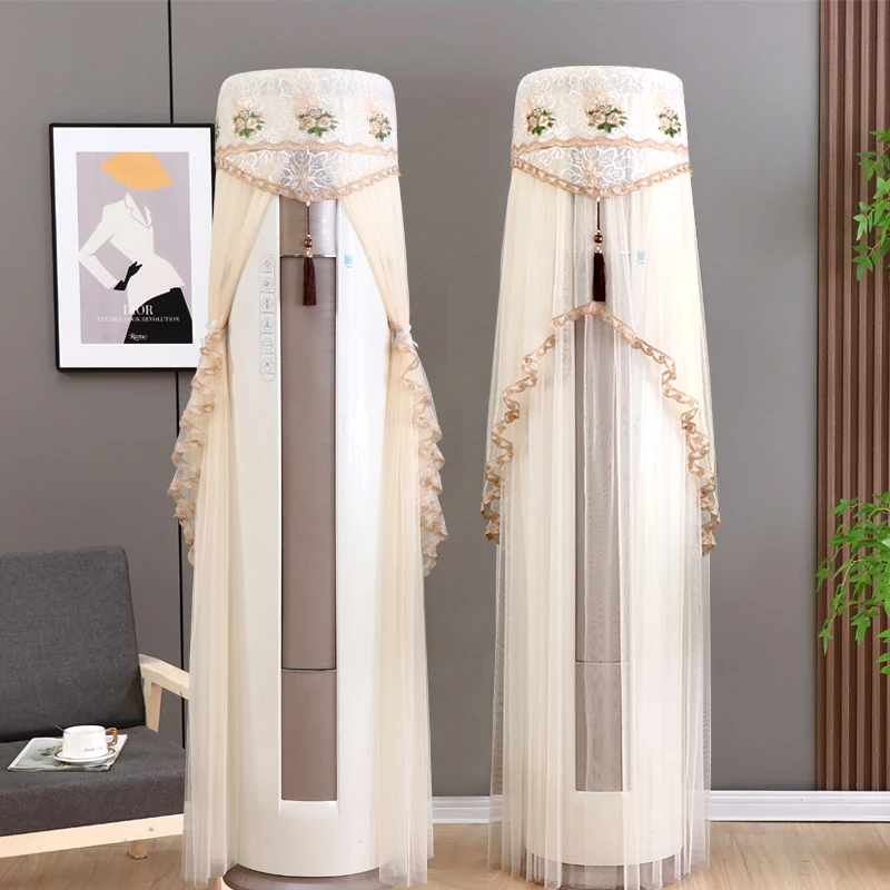 

New 2024 round Column Air Conditioner Cover Dustproof Standalone Living Room Cabinet pe Air Conditioning Guard Cover