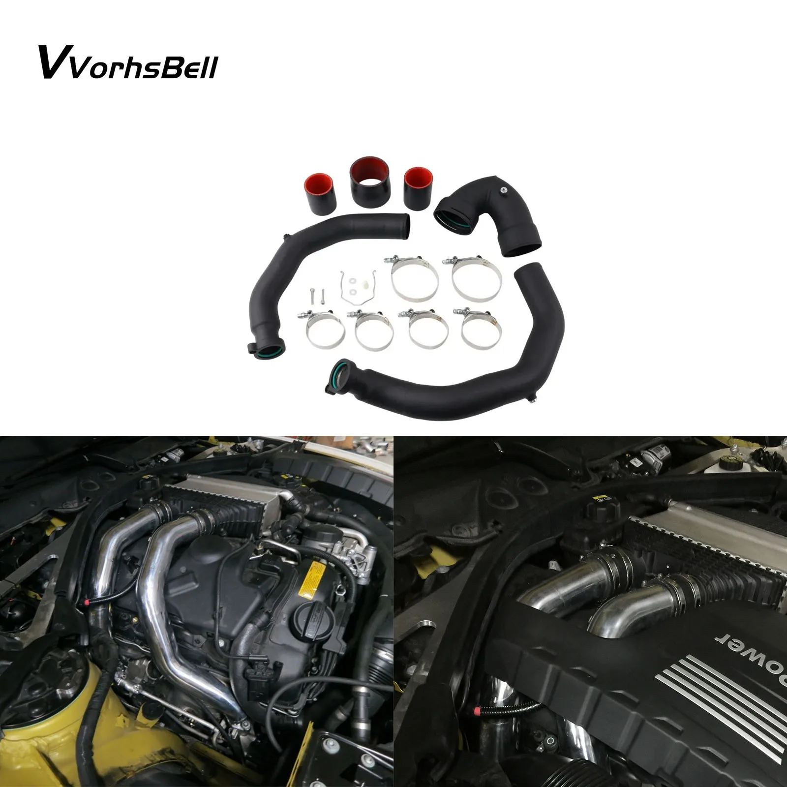 

Aluminum Turbo Intercooler Pipe Kit Reinforced Upgrade For BMW F80 F82 F83 F87 M2 M3 M4 S55