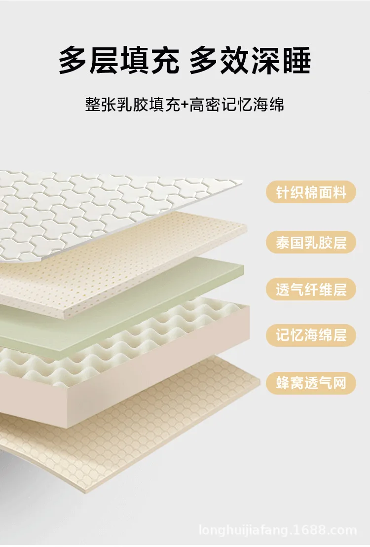 Latex Memory Foam Mattress Soft Pad for Home Bedroom Student Dormitory Bunk Bed Single Tatami Rental Housing Special Use