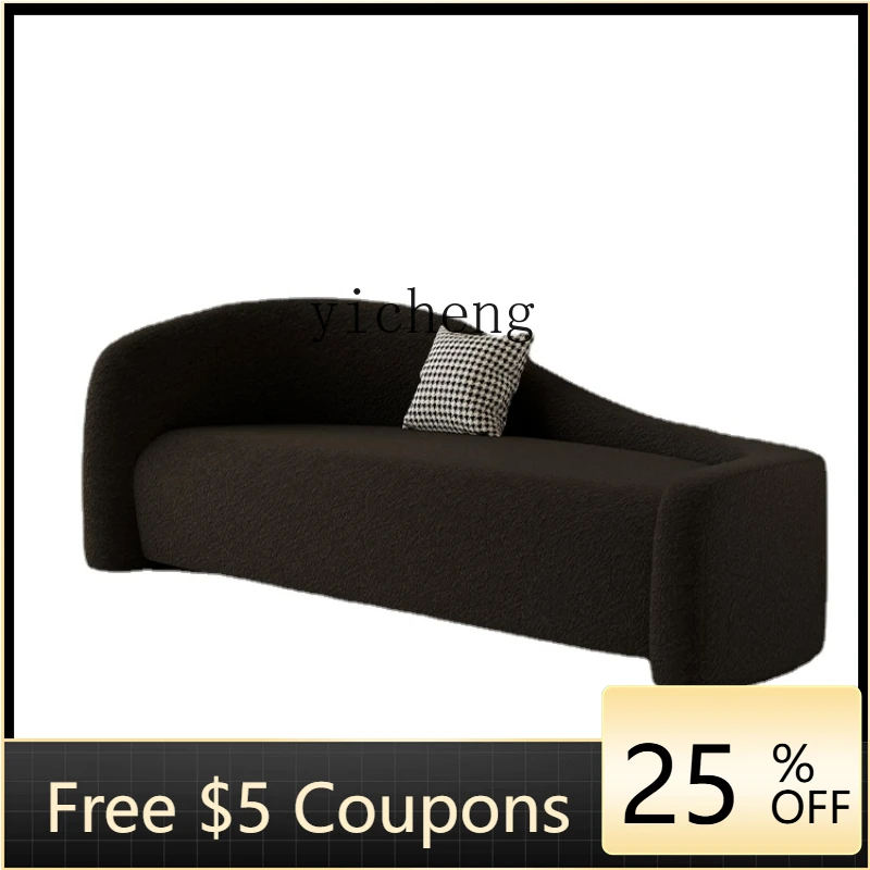 ZZc Living Room Fabric Craft Sofa Beauty Salon Conference Chair Cream Style Modern Simple Fabric Sofa