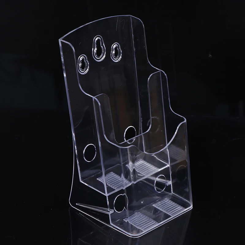 1Pc Convenient Acrylic A6 Brochure Holder Flyer Display Stand For Booklet High Quality Transparent Countertop Organizer