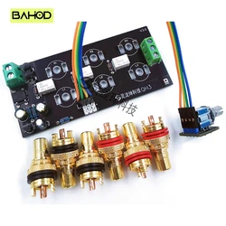 BAHOD 3-way Audio Input Switching Board  Audio Source Selection Relay Signal Manual Selection RCA Switching Board Kit 3 in 1 Out