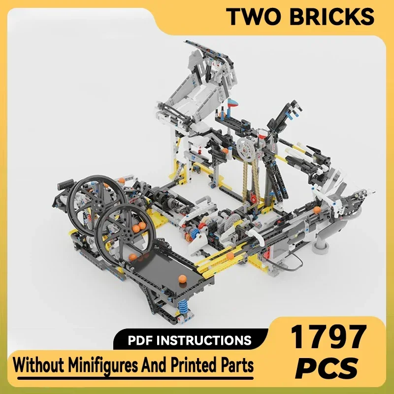 

Ручная механическая модель Moc, строительные кирпичи, GBC, устройство для дриблинга, технология, модульные блоки, подарок, рождественские игрушки, наборы «сделай сам», сборка