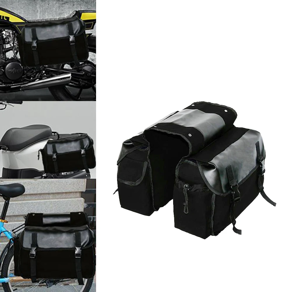

Motorcycle Waterproof Canvas Retro Rear Seat Bag Biker Side Bag Motocross Saddlebag Tool Pannier Saddle Bag Universal Side Bag