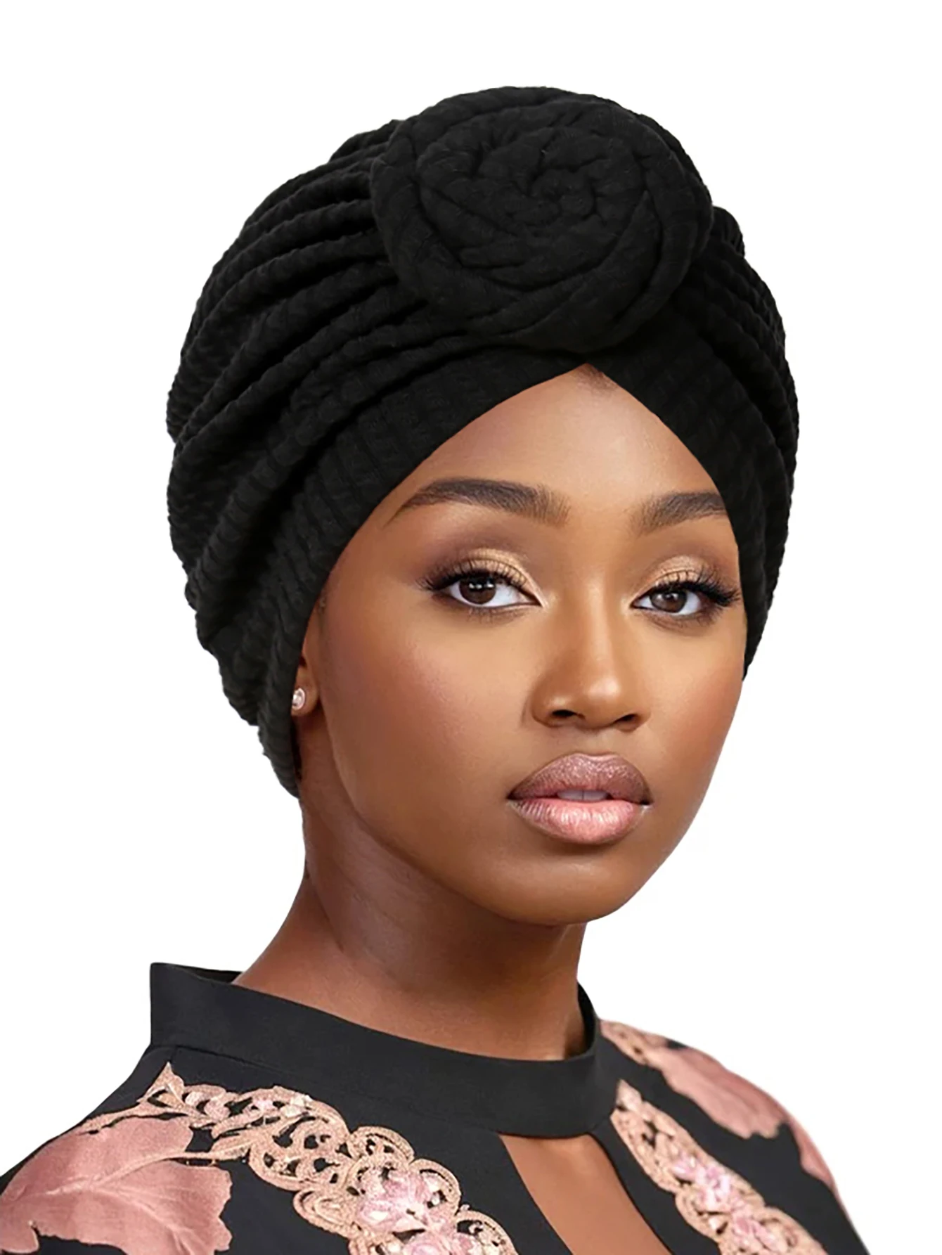 Fashion Women Turban Hijab Hats African Head Wraps Soft Elastic Muslim Hats Breathable Chemo Cap For Women Girls