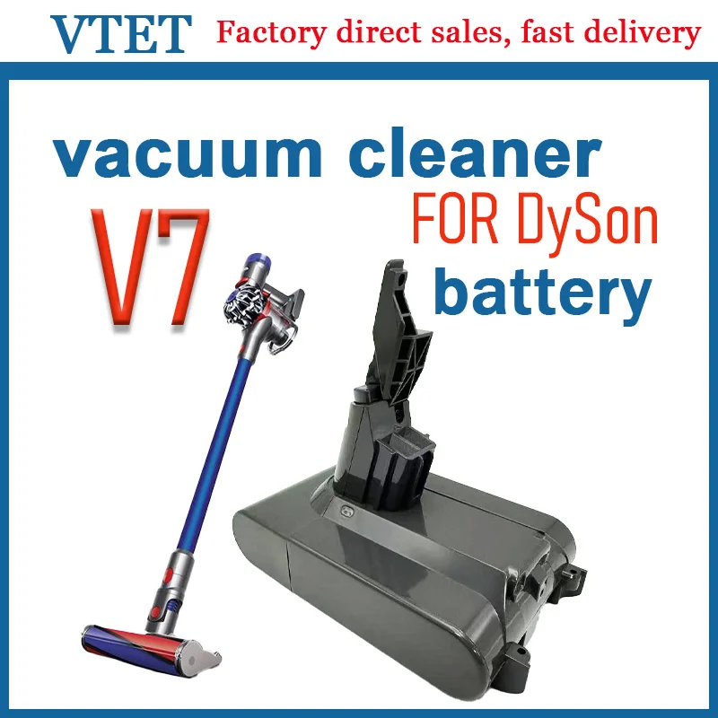 بطارية ليثيوم أيون 10C جديدة 2026 V7 21.6 فولت 12800 مللي أمبير تستخدم لاستبدال المكنسة الكهربائية لبطارية دايسون V7 المطلقة لأداة الطاقة #1