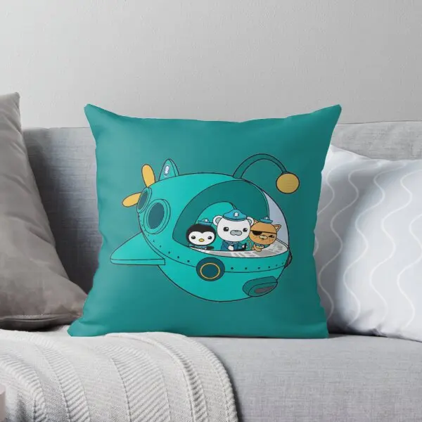 

Kwazii Character From Octonauts Printing Throw Pillow Cover Sofa Office Case Square Throw Cushion Pillows not include One Side