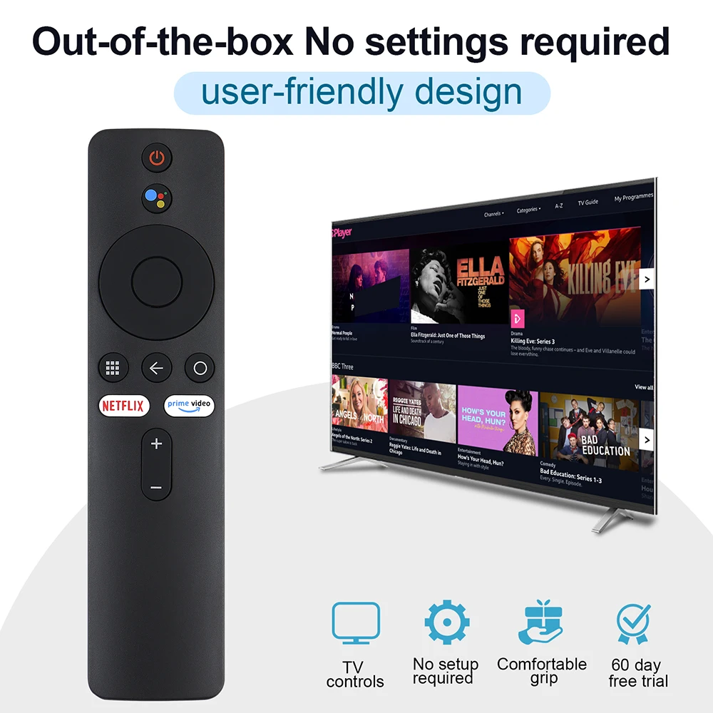 Bluetooth Voice Remote Control for Xiaomi Mi TV Stick MI Box S/4S MDZ-22-AB/24-AA Smart TV 4K Replacement