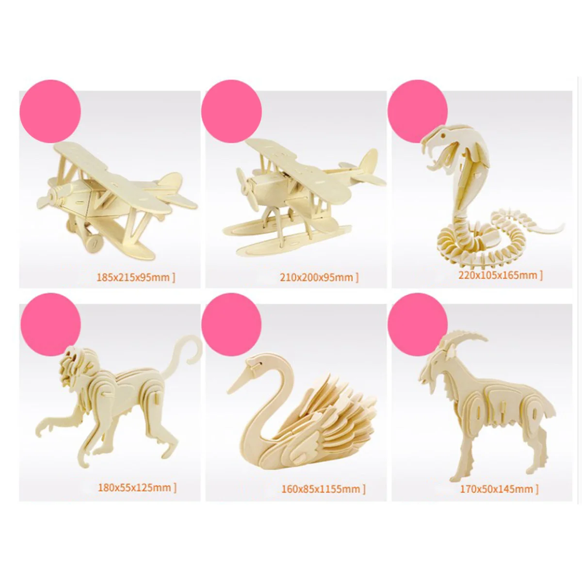 1 zestaw 1 Zestaw Drewniane Puzzle 3D Łabędź Edukacyjne Dla Dzieci Dorośli Gładkie Wytrzymałe Rzemiosło z Drewna Zestaw do Robienia Drewniane Puzzle 3D Zwierzę