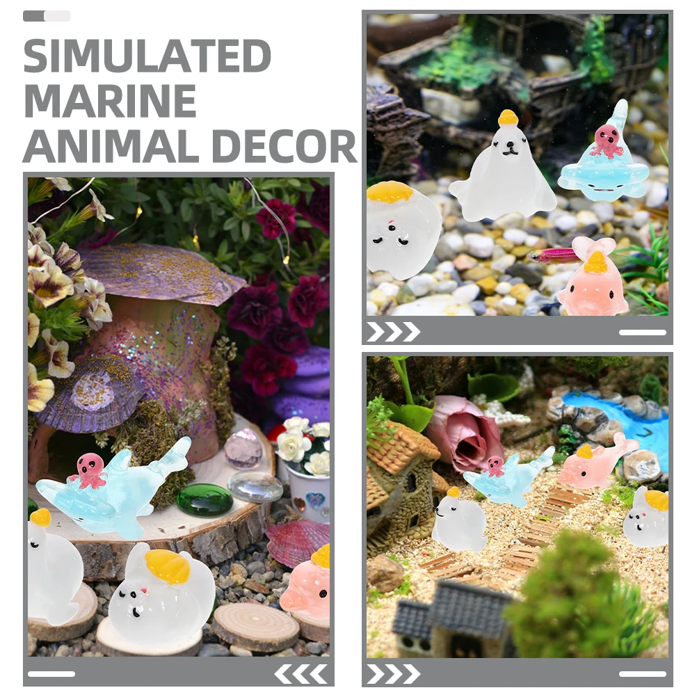 

12Pcs Marine Animal Decorations Resin Mini Sea Creatures Aquarium Landscape Natural Underwater Decor Fish Tank Ornaments
