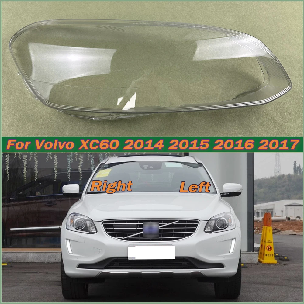 

For Volvo XC60 2014 2015 2016 2017 Front Headlamp Cover Transparent Mask Lamp Shade Headlight Shell Lens Auto Replacement Parts