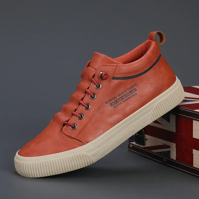 

Men's shoes - Spring 2026 new style leather shoes, Korean version trendy casual versatile platform shoes, trendy shoes