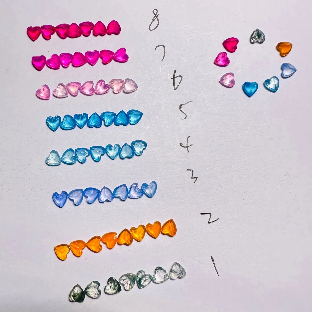 Factory Wholesale 100% Real Natural Heart Shape Colors Agate Gemstone Loose Gems Diy Material for Jewelry