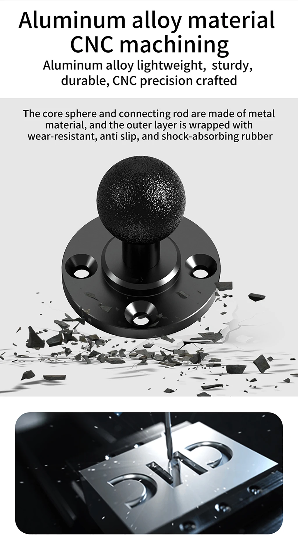 Kamera Stativ Basis Adapter 1/4 3/8 M6 Loch Aluminium Feste Platte Wand Halterung für DSLR GoPro Magic Arm Projektor Monitor Halterung – Detail 4