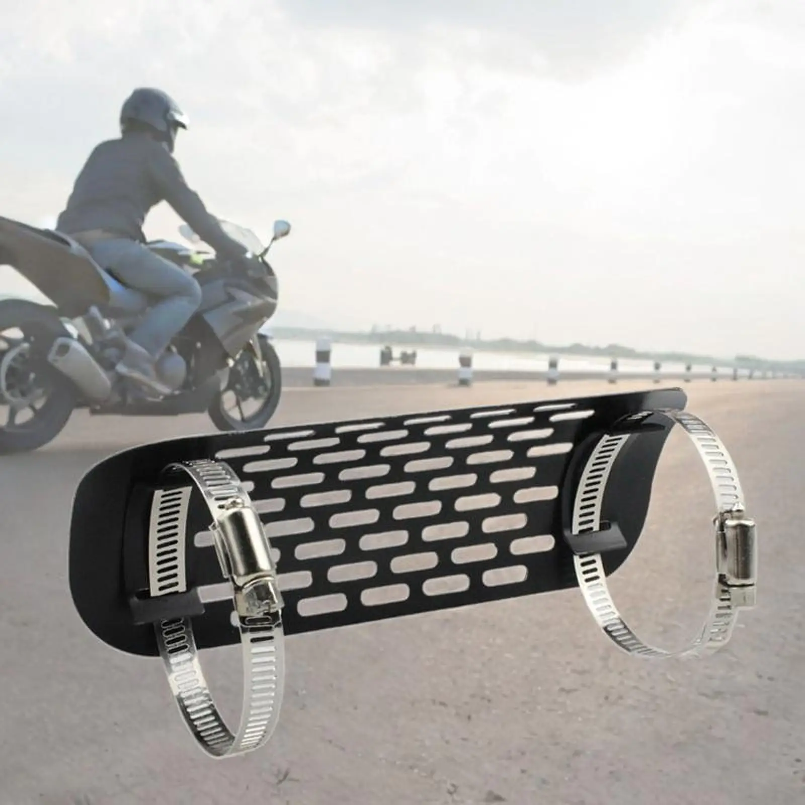 

Universal Motorcycle Heat Shield Iron Plated Exhaust Pipe Protective Cover Motorbike Accessories for Harley Davidson Road King
