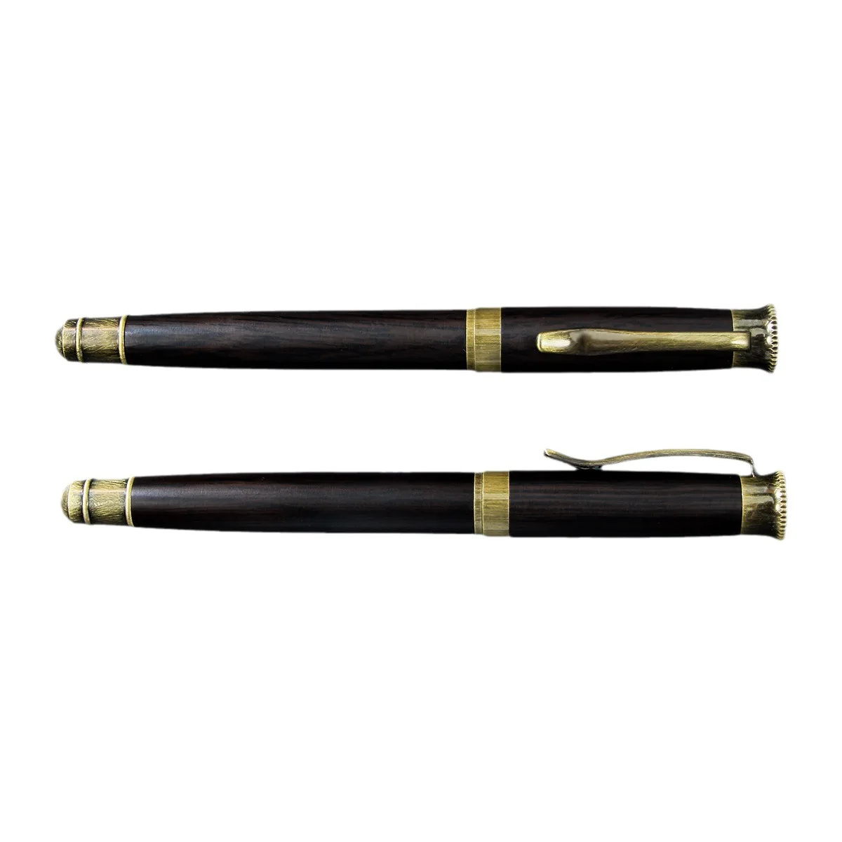 2023 New Luxury Wood Fountain Pen Black Ebony Sign Pens Stationery Office Supplies Ink Pens Gift