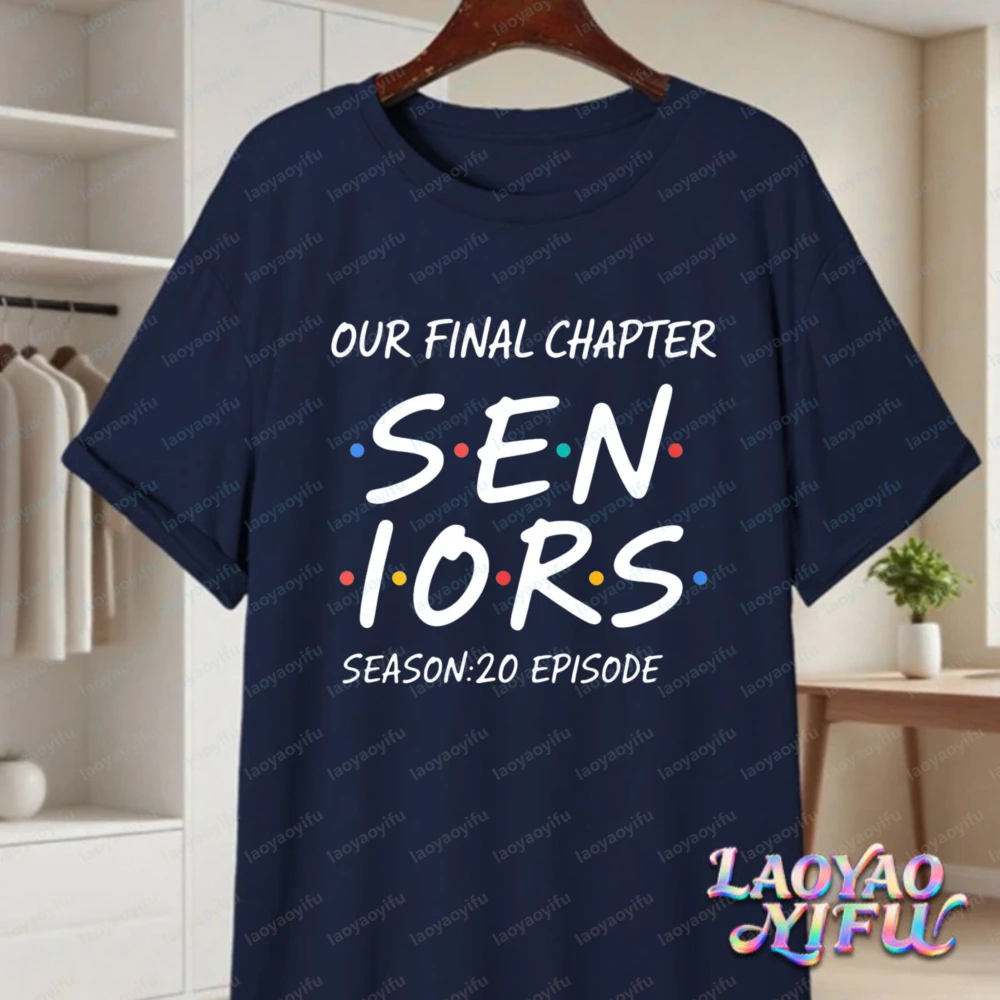 Senior 2026 Graduation Unisex Cotton Tshirt Our Final Chapter Tee Nostalgic Fashion Streetwear Summer Short-sleev Men's Clothing