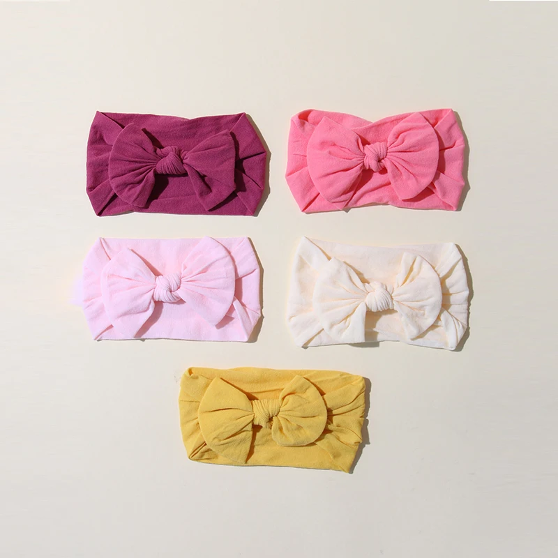 5Pcs/Set Baby Headband Cute Bowknot Newborn Girls Hair Band Soft Elastic Kids Hair Accessories