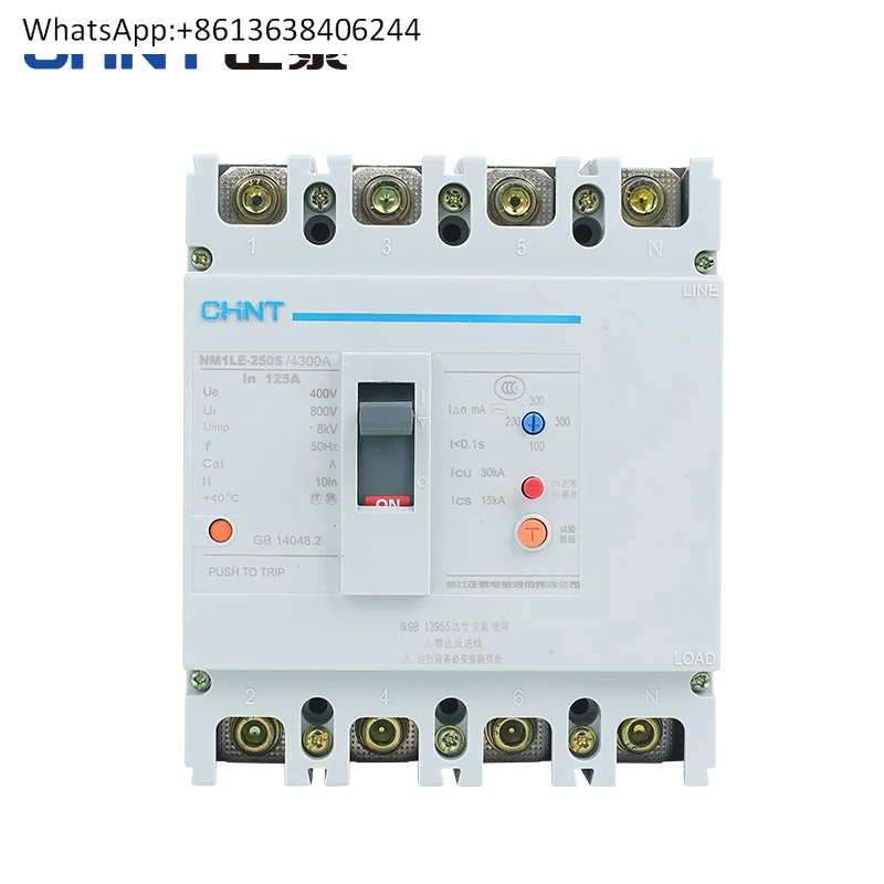 

leakage protector molded case circuit breaker air open NM1LE-250S/4300A 125A160A200A