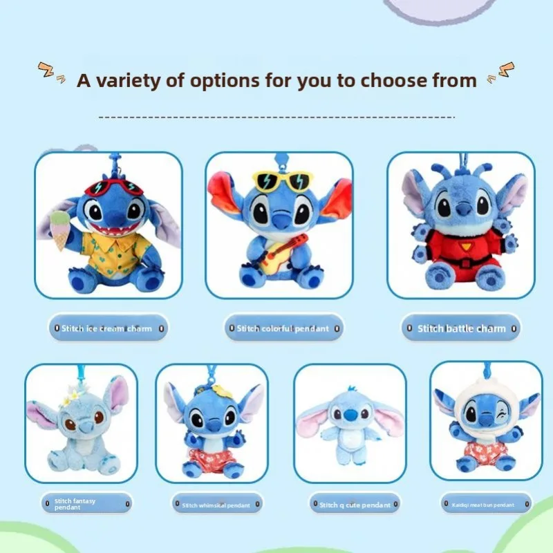

Disney Lilo & Stitch Merchandise Stitch Plush Doll Mini Charm Keychain Kawaii Cute Holiday Birthday Gift for Girls Women Friends