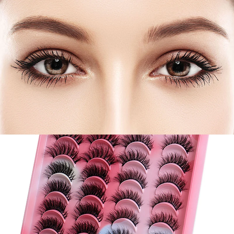 Synthetic Hair Luxury eyelashes thick Wispy Makeup Beauty Extension natural dramatic volume Reusable fake Eyelash