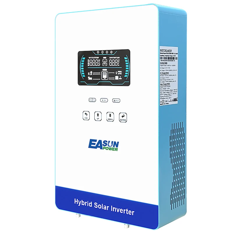 EASUN POWER 4KW Inverter 110V Off Grid Solar Inverter 24V 140A 5600W MPPT Charger Pure Sine Wave Home Inverter 6.25 Inch LCD Display 4000W Hybrid Inverter 120V Inversor view 8