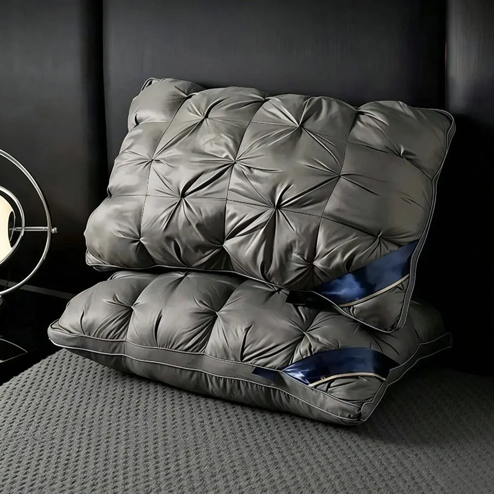 48 × 74cm Sleeping Bed Pillow Breathable Twisted Flower Cervical Pillow Soft No Collapse Deep Sleep Neck Pillow Home Use