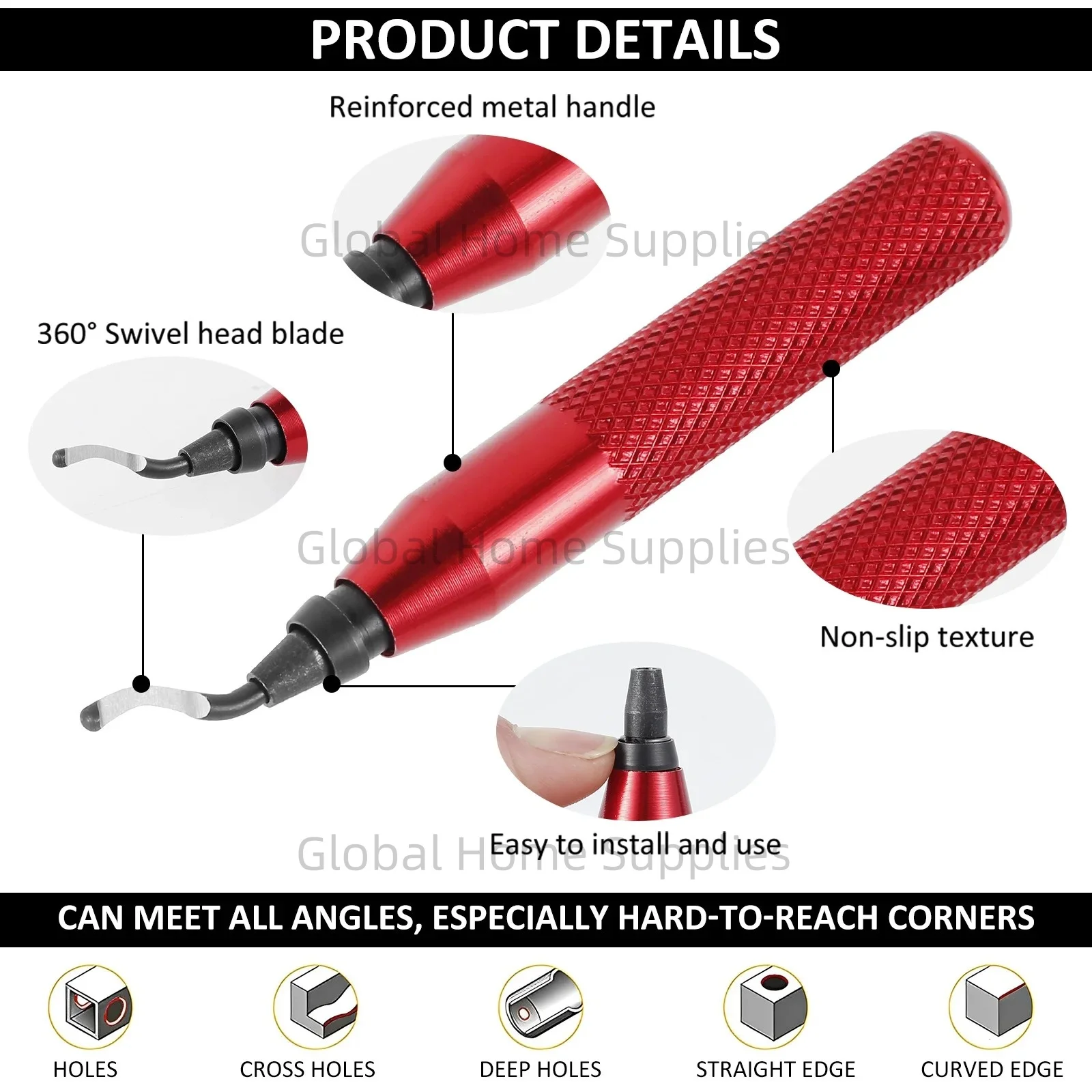 أداة إزالة الأزيز RB3000 مع شفرات دوارة فولاذية عالية السرعة 1 أو 11 BS1010 BS1018 BK3010 BS3010 إزالة لدغ الرأس الدوار 360 درجة