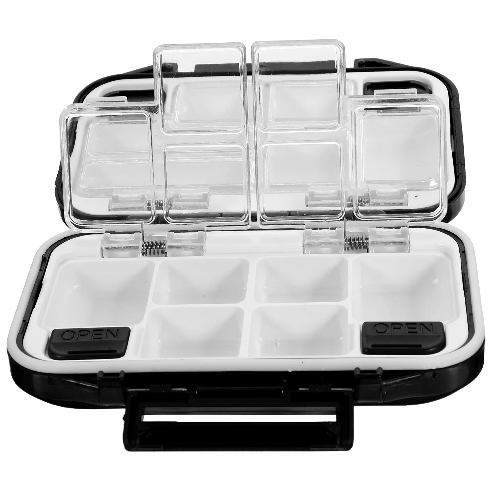 إغراء مقاوم للماء صندوق ملحقات الصيد Abs حافظة سيليكون ختم غطاء الكمبيوتر الشفاف لأدوات السنانير حجم أسود #1