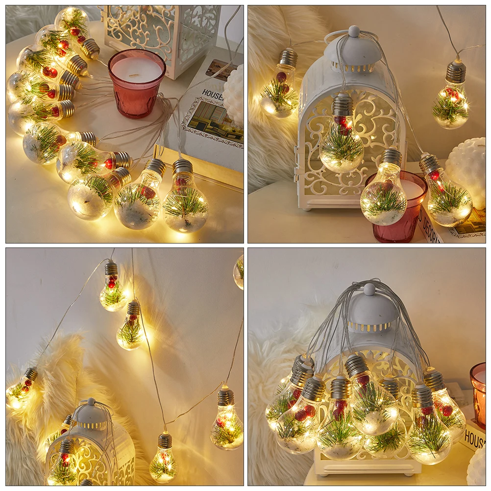 

Christmas Tree String Lights LED Light Decor Red Fruit Copper Wire Outdoor Festival Party Christmas LED Lamp Decor String