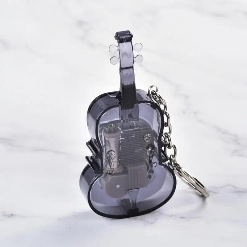 31BF Small Violin Music Box Pendant Elegant Hanging Ornament Vintage Music Box